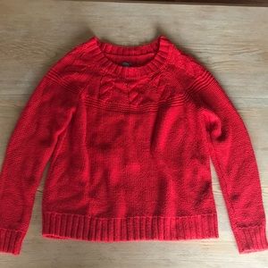 Aerie Red Cable Knit American Eagle Sweater